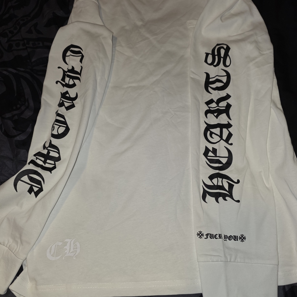 Chrome Hearts White Tee with Black Logo
